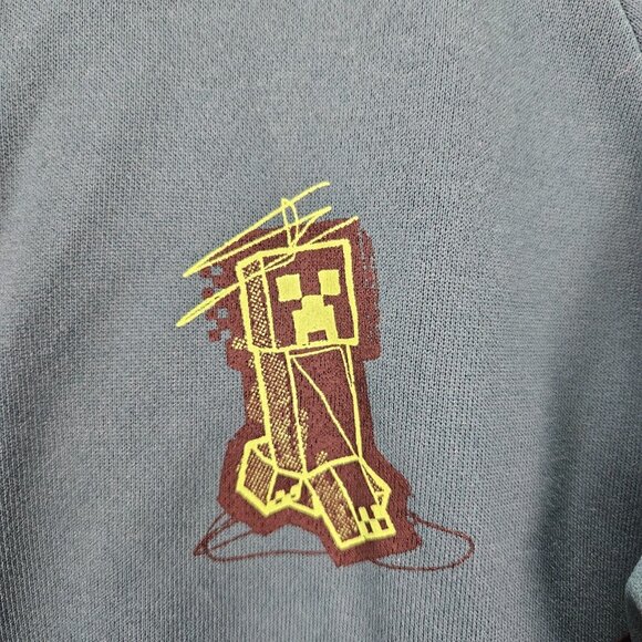 NWT Point Zero x Minecraft Hoodie Green Long Sleeve Full Zip Sweatshirt Men's M - Picture 9 of 13